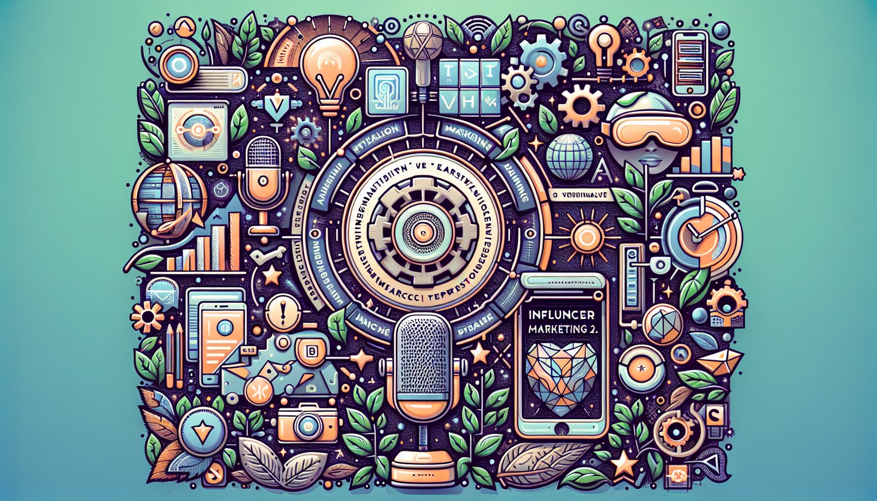 Digital marketing trends for 2025: AI, voice search, immersive experiences, sustainable marketing, and influencer marketing 2.0.
