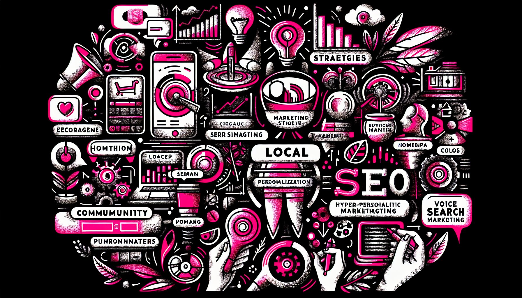 7 innovative digital marketing strategies for small businesses, focusing on local SEO, hyper-personalization, and voice search optimization.