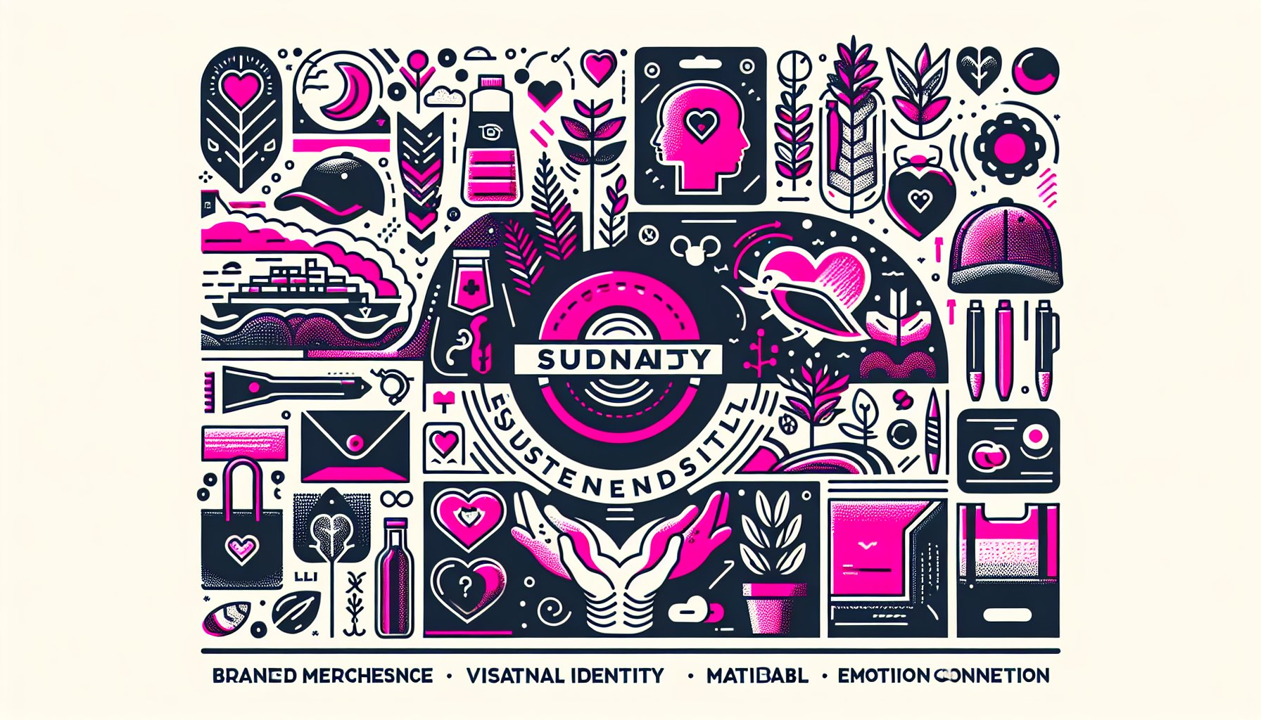 Branded merchandise enhances brand identity and visual identity, fostering emotional connections with sustainable products.