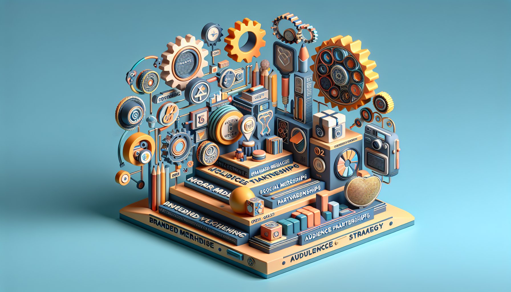 Branded merchandise sales boosted through social media marketing, influencer partnerships, and engaging visual content strategies.