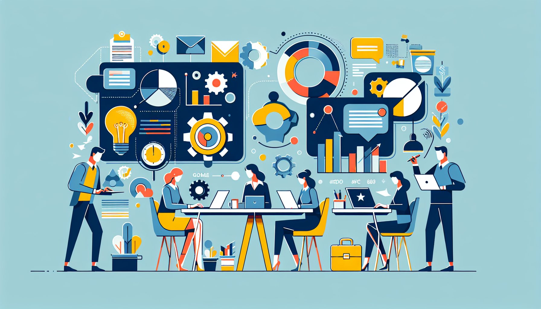 Step-by-step guide to creating a winning marketing strategy with goal setting, market research, brand narrative, and data analytics.