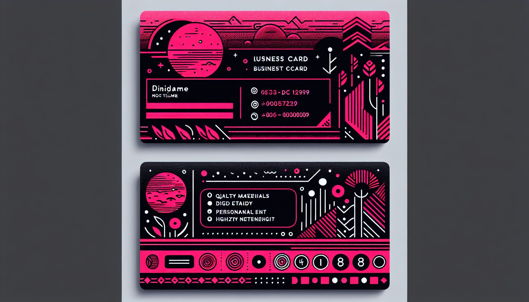 High-quality business card design using premium materials and personalization techniques for strong brand identity and digital integration.