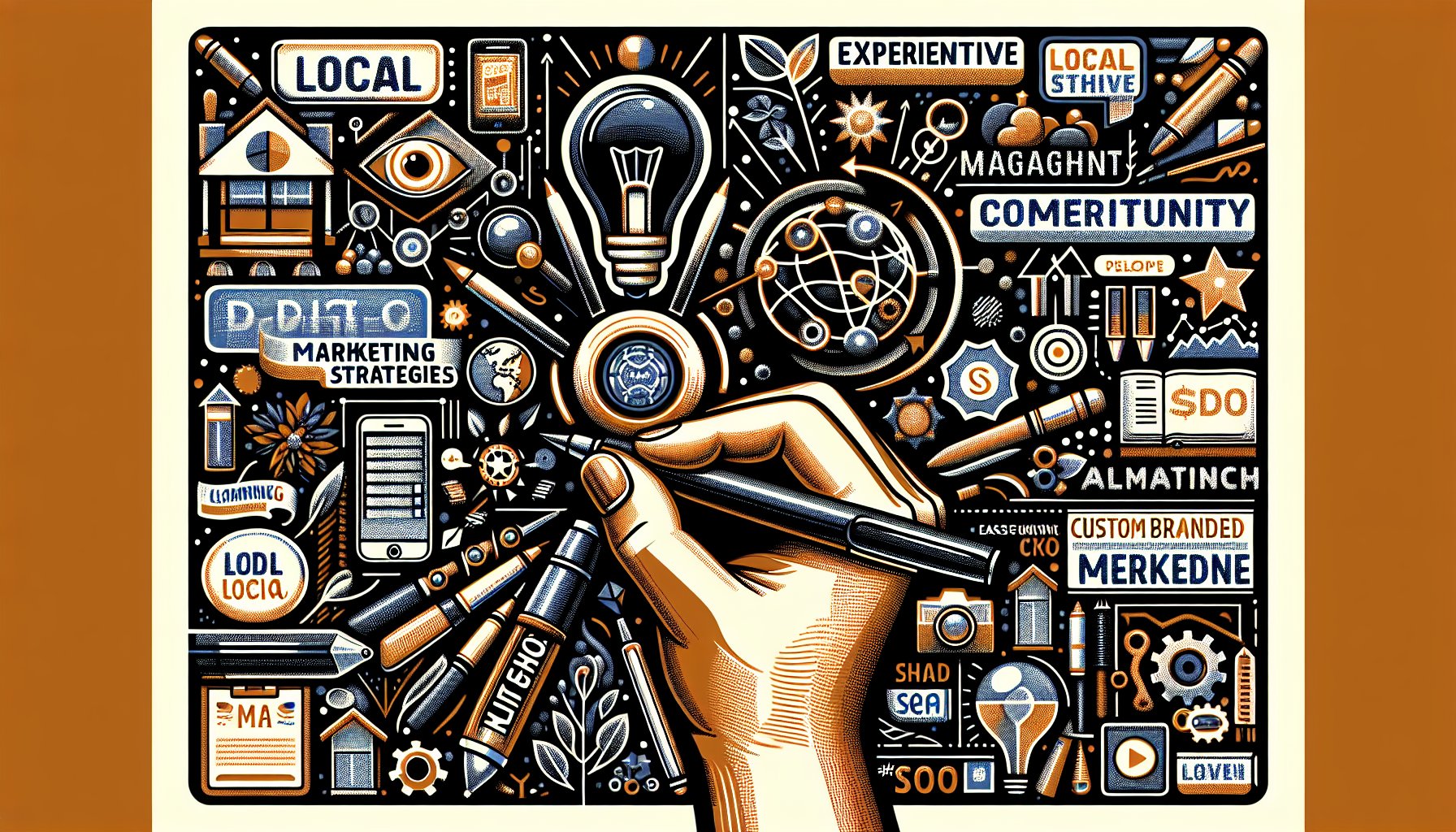 15 creative local marketing strategies for community engagement, including experiential marketing and custom branded merchandise.