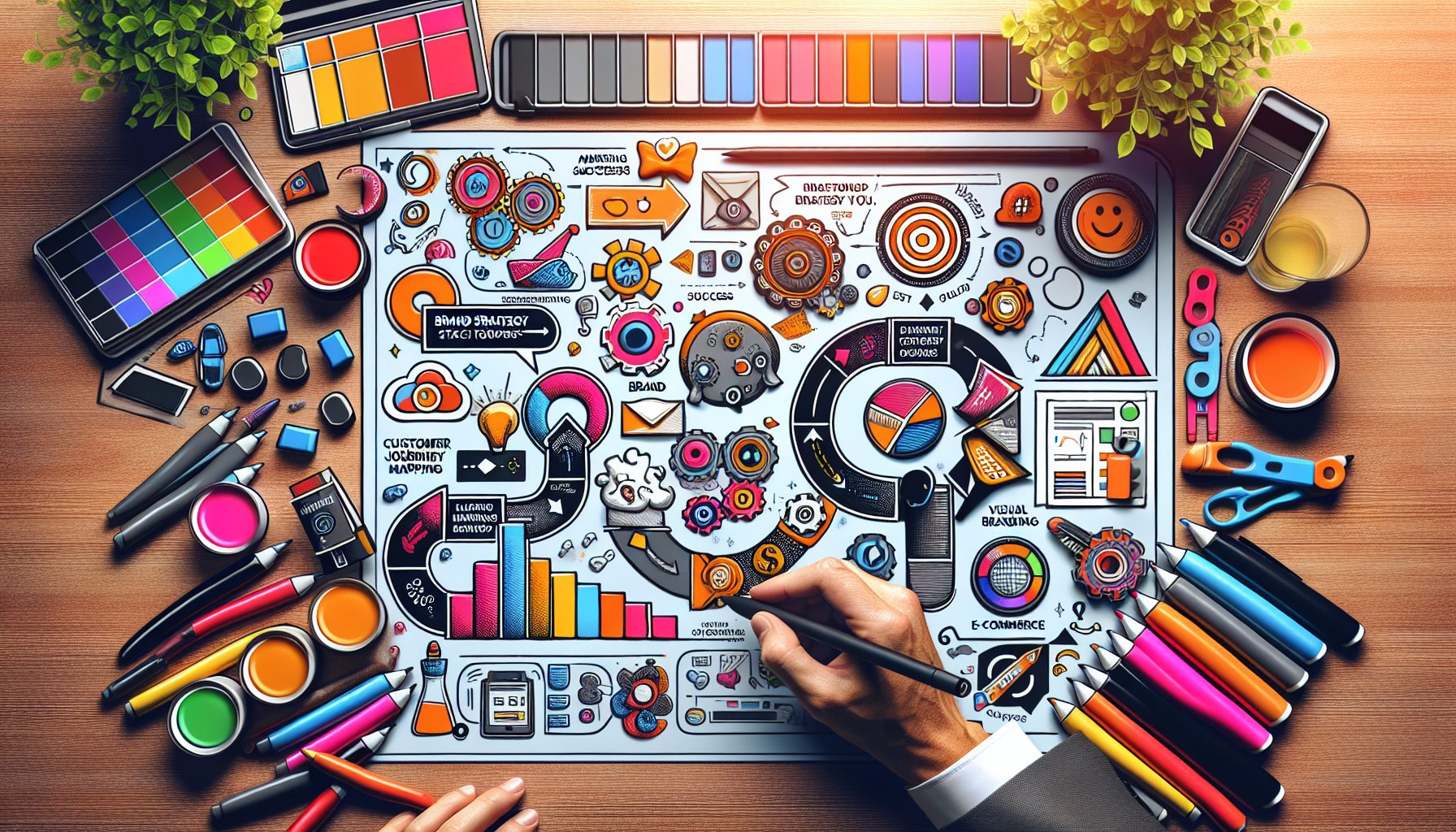 10 essential brand strategy tools for marketers, enhancing customer journey mapping, visual branding, and e-commerce success.
