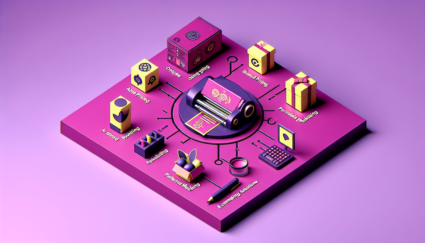 Online printing services in 2025: AI-driven, eco-friendly packaging, personalized marketing, and seamless e-commerce integration.