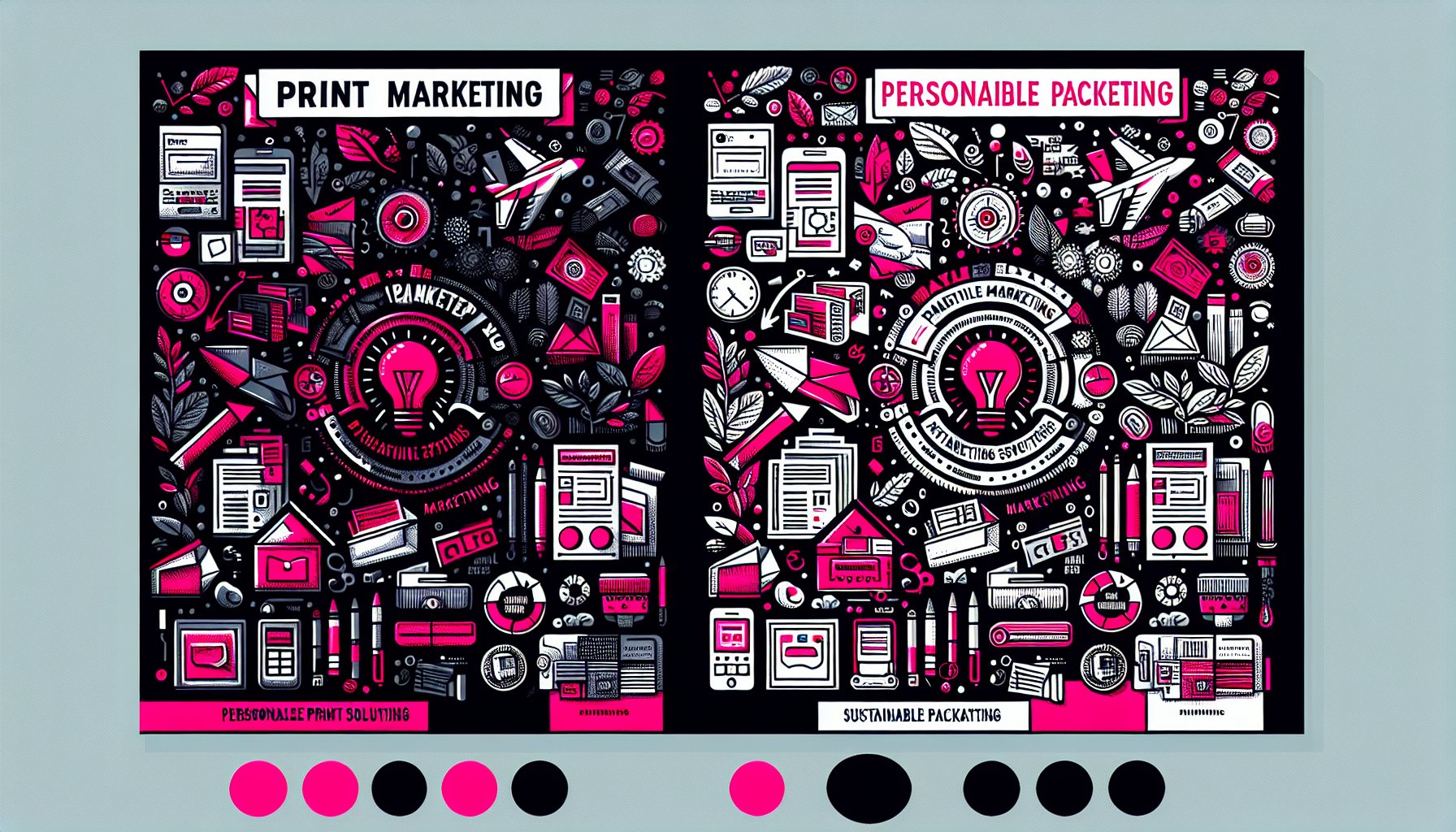 10 essential printing services for businesses in 2025, focusing on print marketing, sustainable packaging, and tactile experiences.