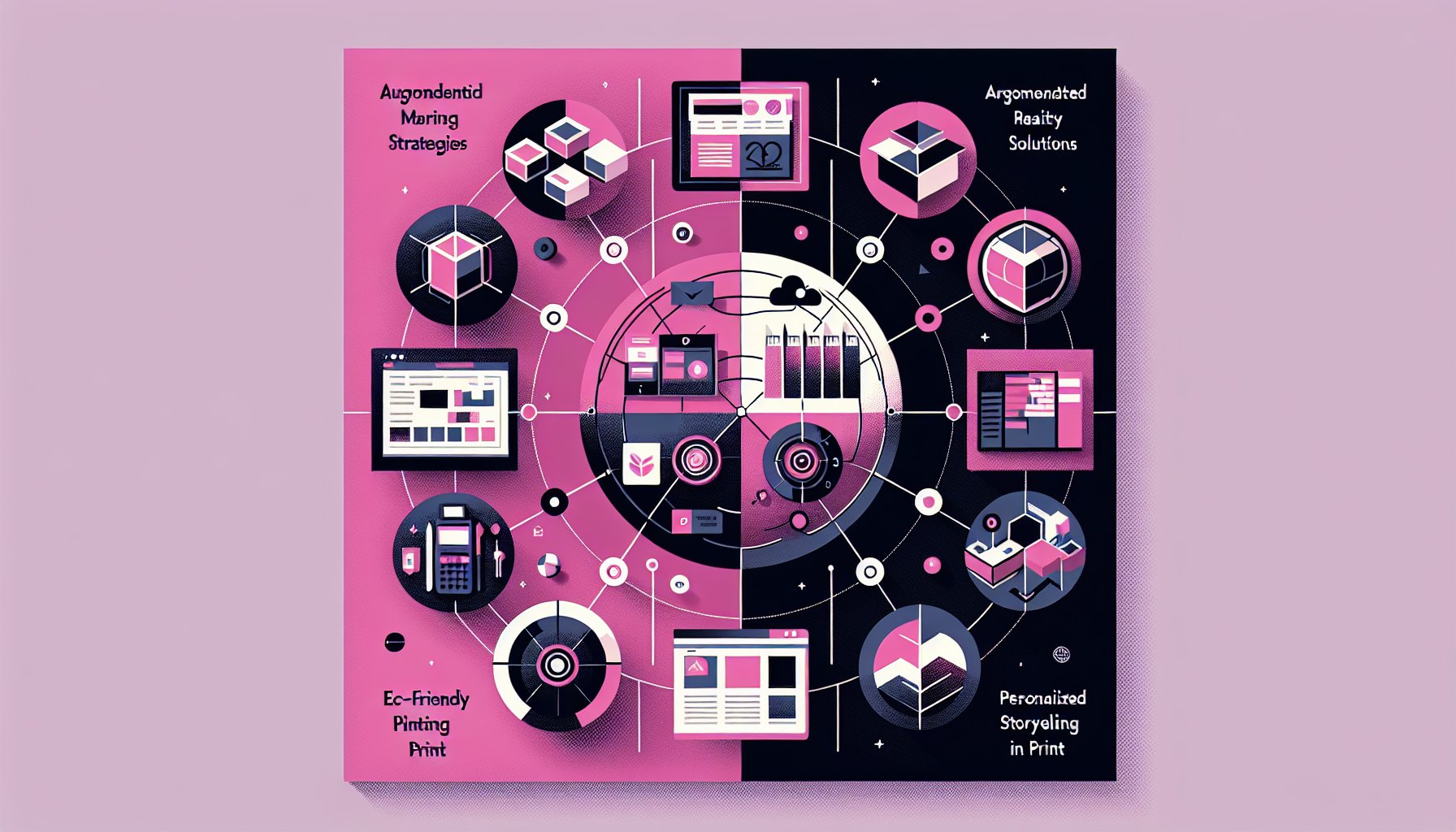 Print marketing strategies showcasing eco-friendly solutions, personalized direct mail, and augmented reality for brand storytelling.
