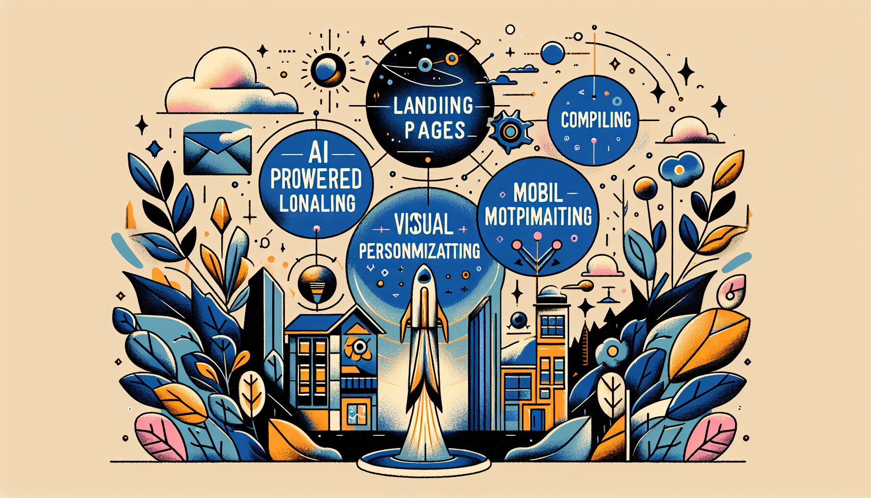 Engaging landing pages for lead generation using AI personalization, visual storytelling, mobile optimization, and compelling copy.