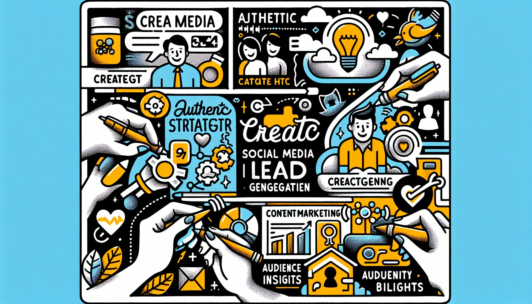 Strategies for social media lead generation through authentic engagement, content marketing, and community building insights.