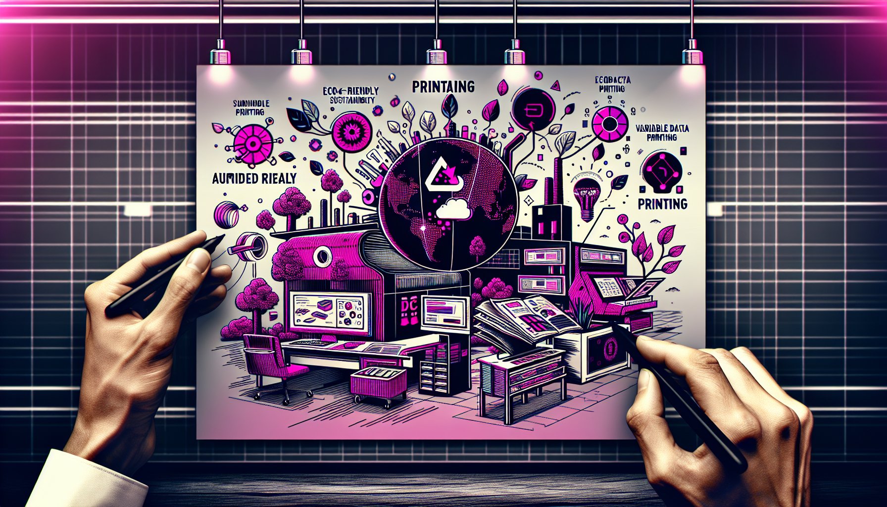 Innovative printing techniques for 2025: augmented reality, eco-printing, variable data, and tactile engagement marketing.