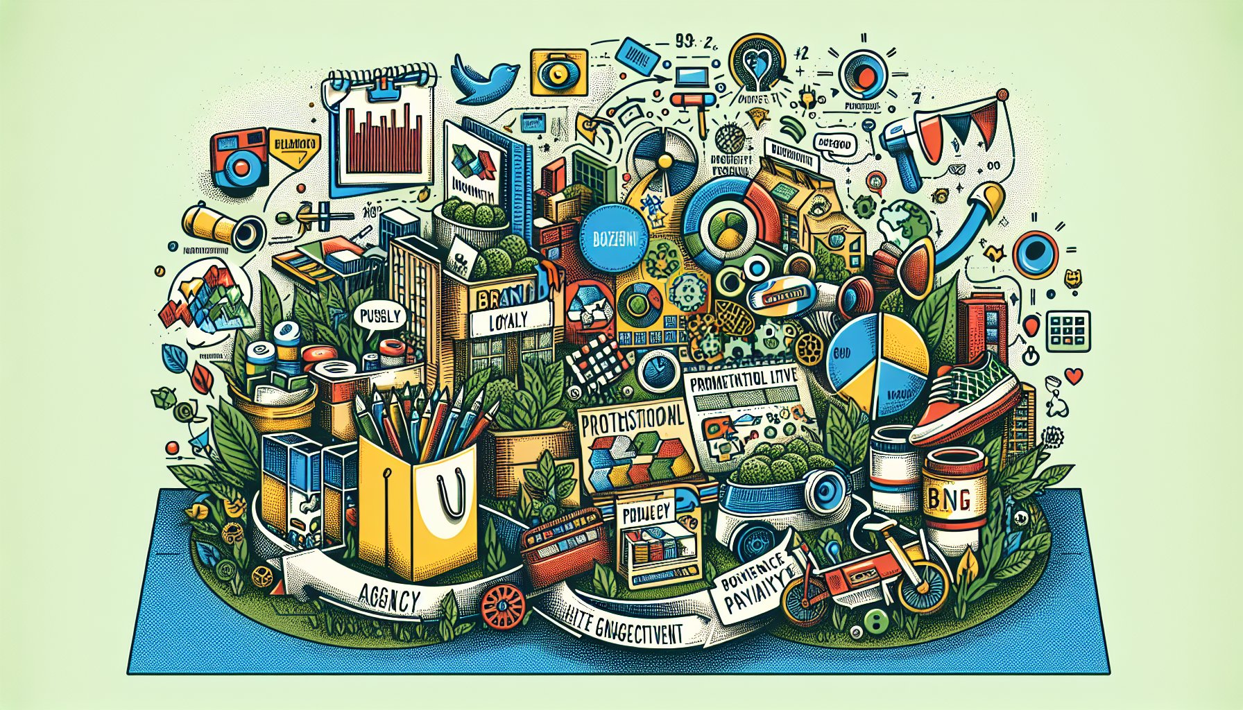 Promotional items driving buzzworthy campaigns, enhancing brand loyalty and audience engagement with eco-friendly products.