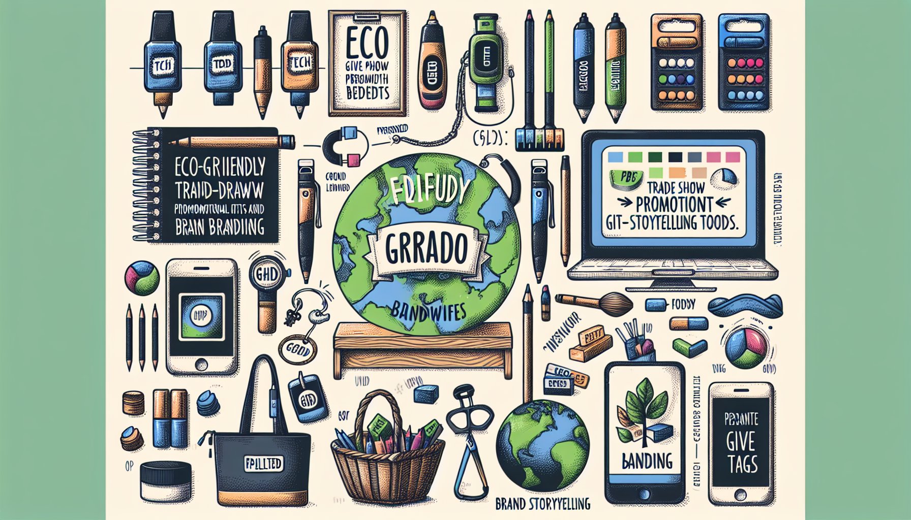 Top trade show promotional items for 2025: eco-friendly swag, tech gadgets, and personalized giveaways for effective branding.
