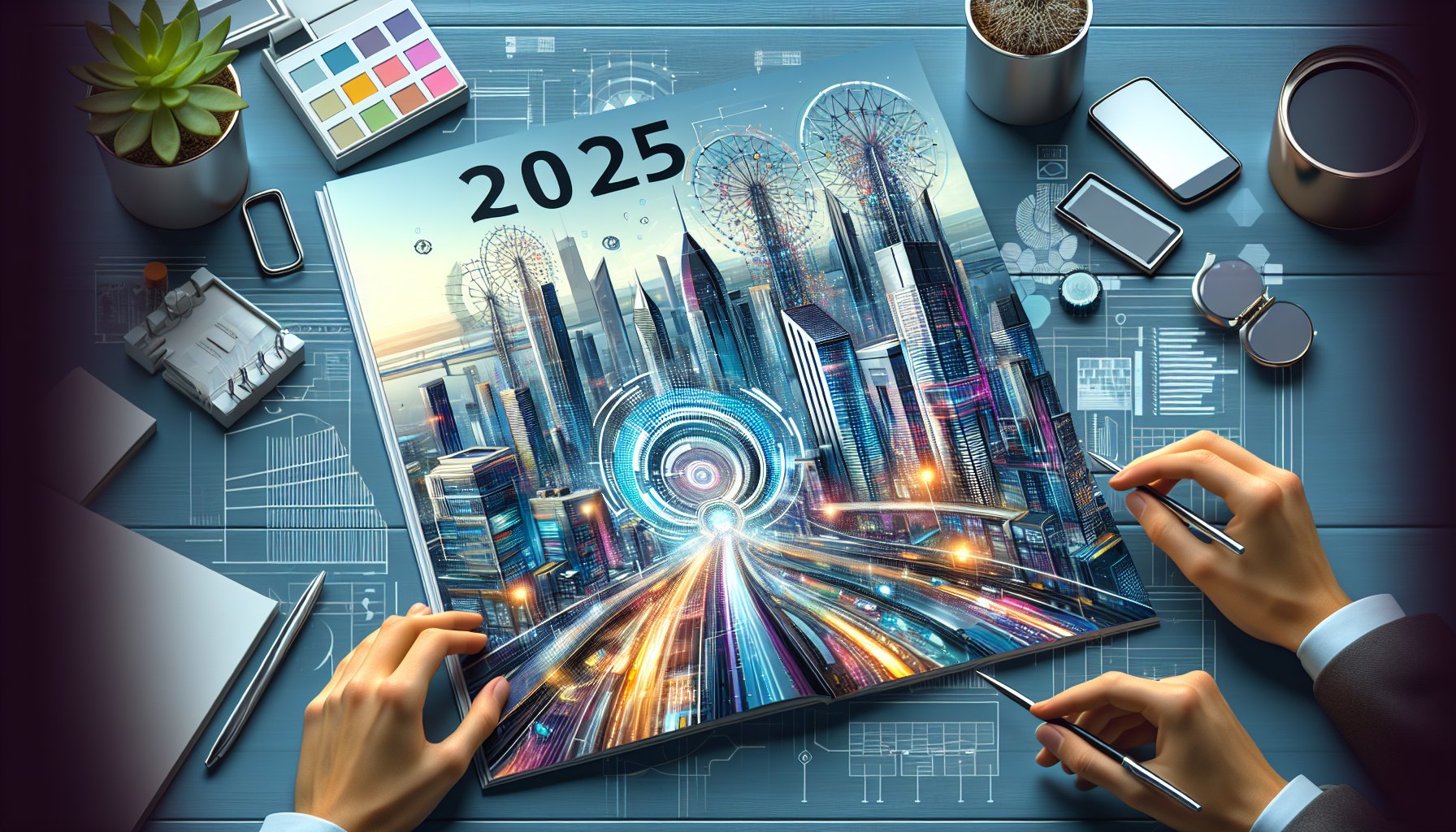 12 brochure design trends for 2025, featuring interactive, eco-friendly, and personalized digital brochures.