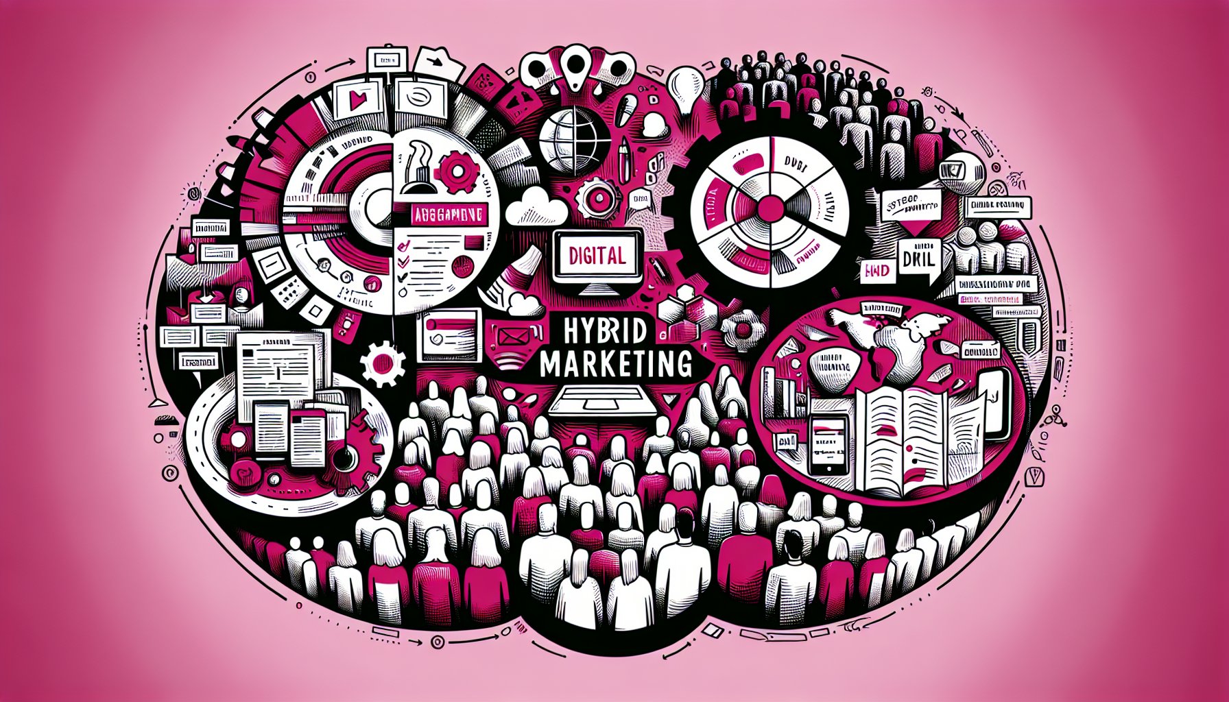 Digital vs. print brochures comparison for effective audience engagement and sustainability in hybrid marketing strategies.