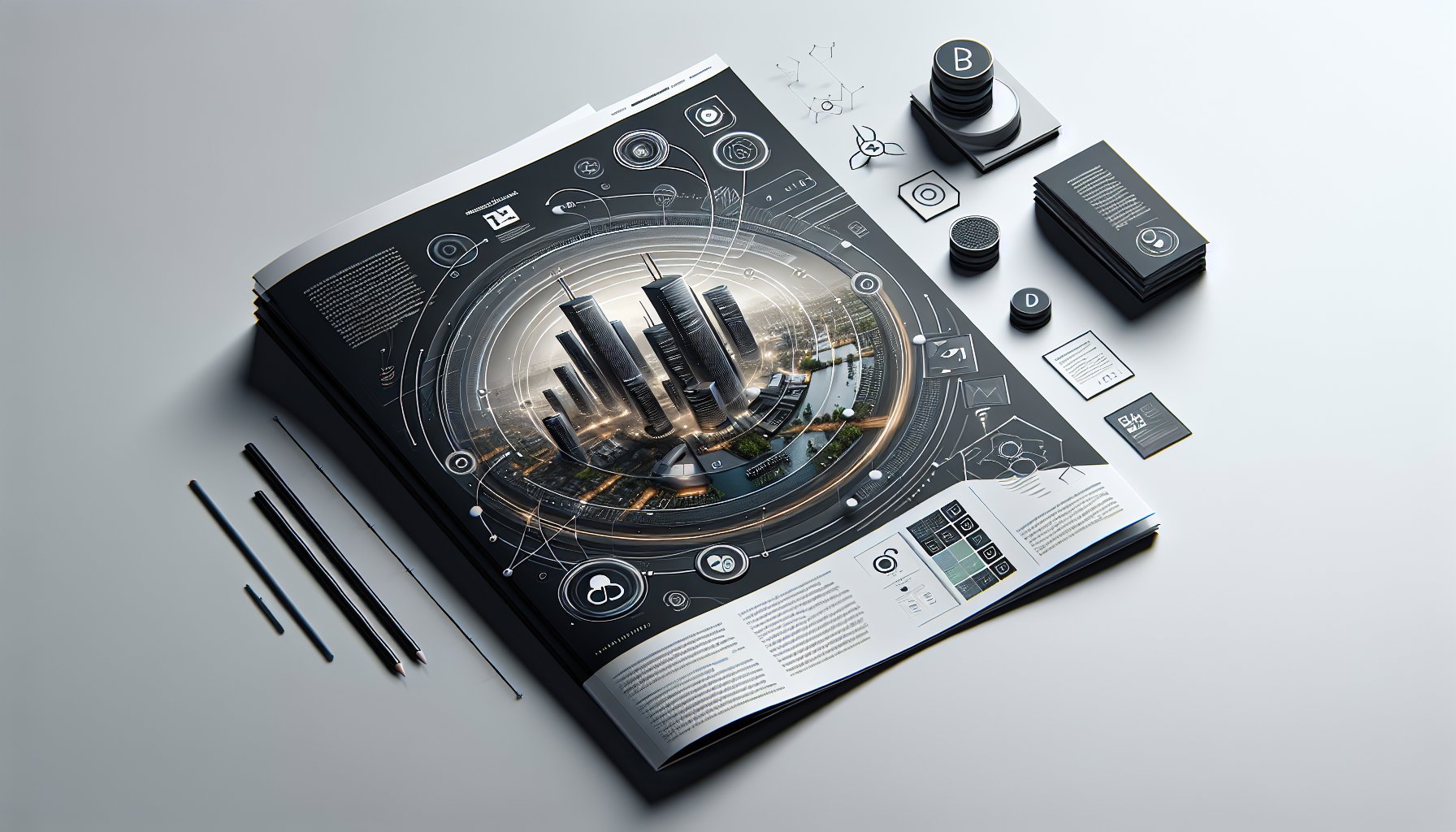 Interactive brochure showcasing sustainable printing options for 2025, blending physical and digital experiences through smartphones.