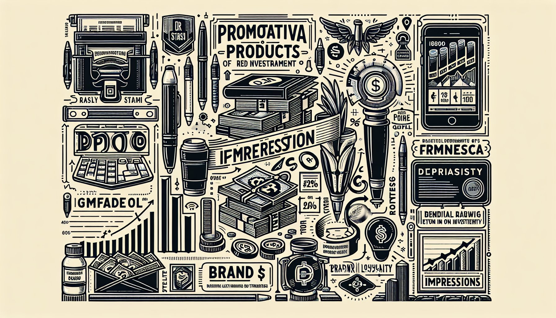 Guide to measuring ROI of promotional products in digital marketing, focusing on brand loyalty and return on impressions.
