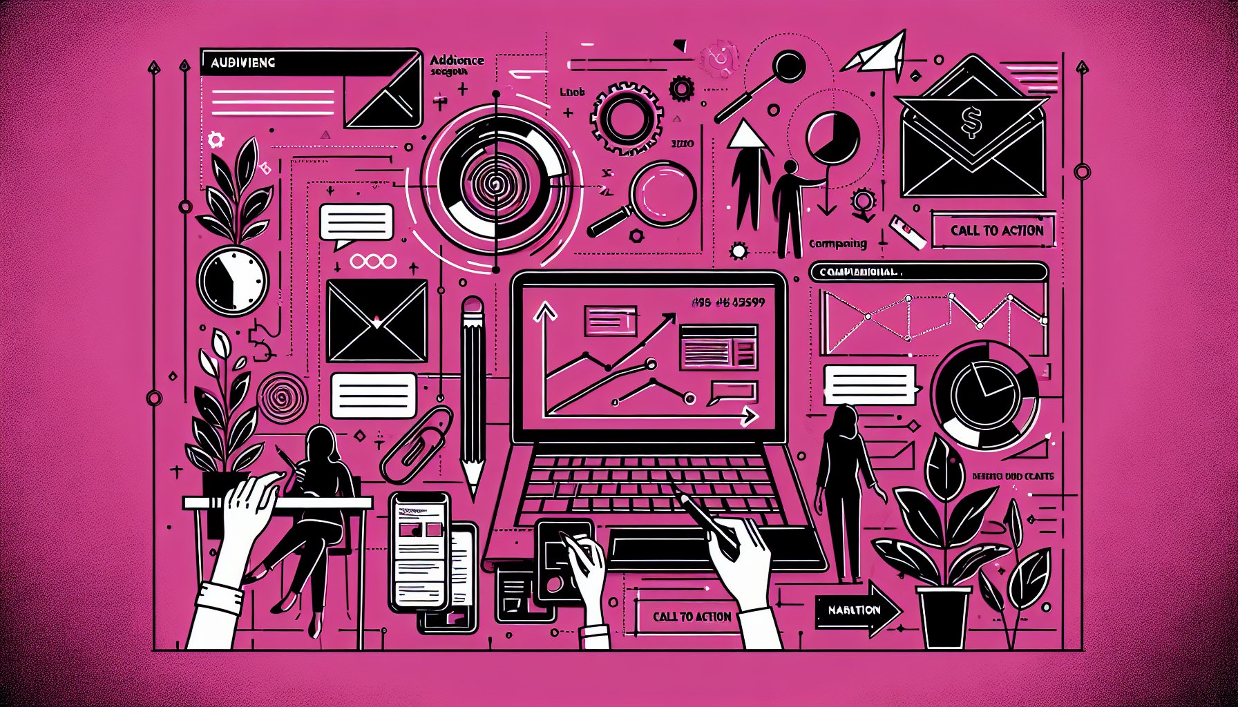 Key elements of successful email marketing: audience segmentation, compelling narratives, call to action, and campaign timing.