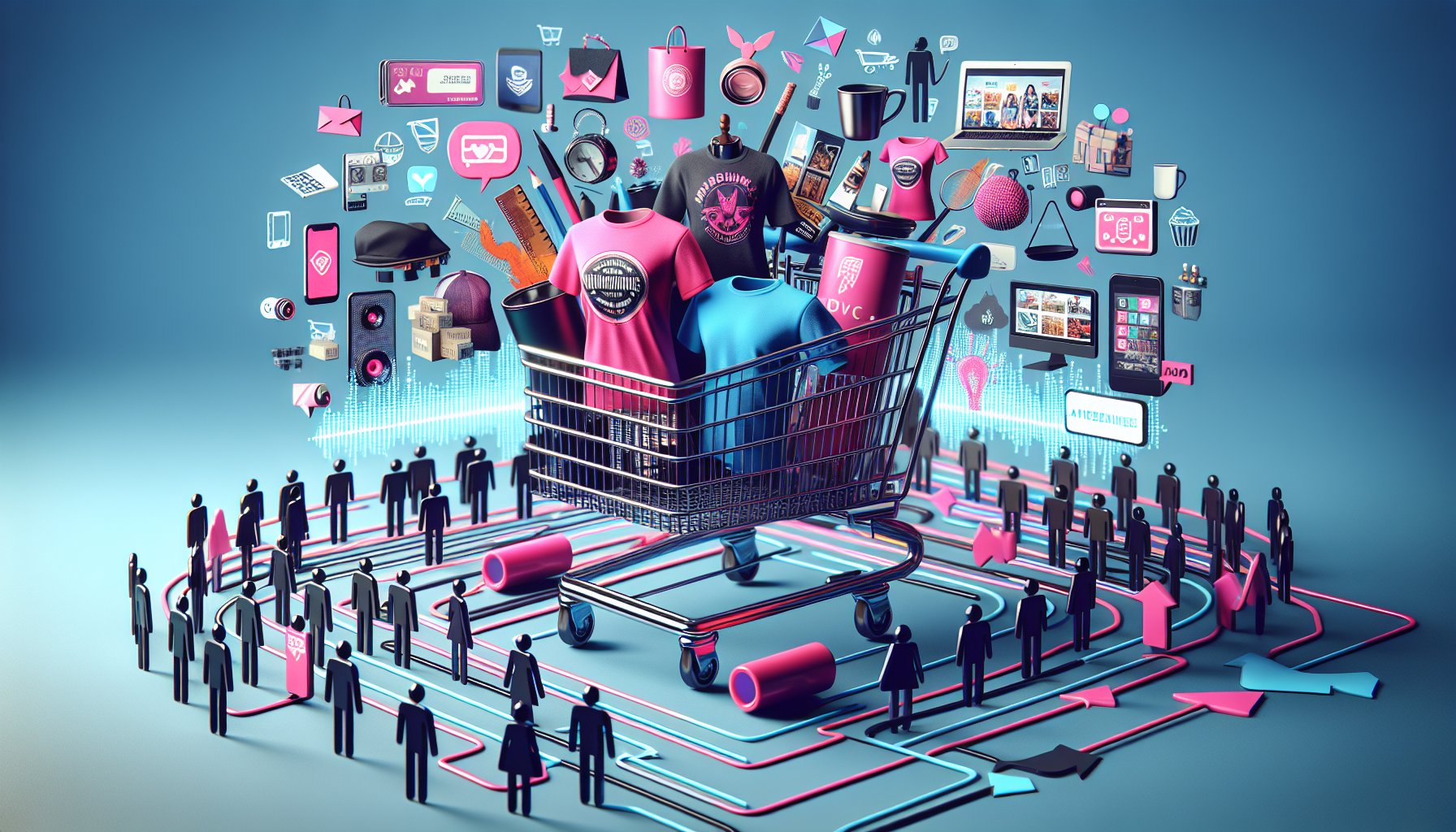 Branded merchandise marketing strategies using storytelling and multichannel approaches for enhanced audience engagement.