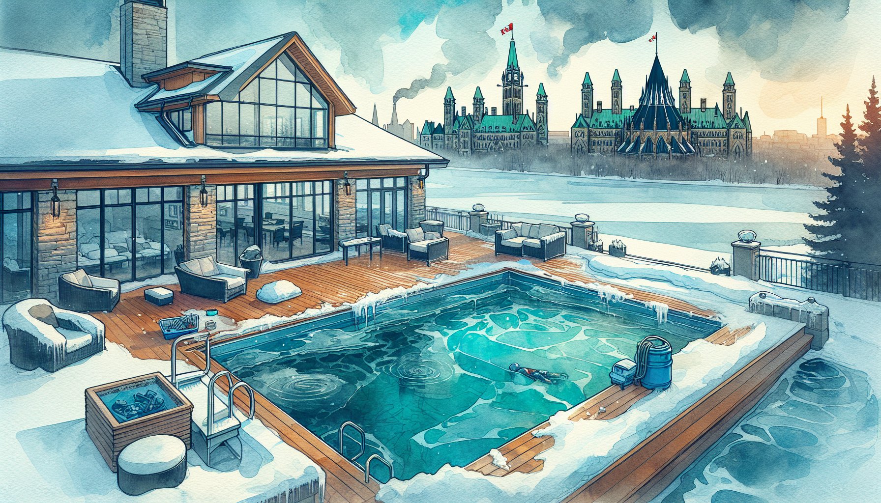 Essential tips for winterizing inground pools in Ottawa to protect against freezing and ensure proper pool maintenance.