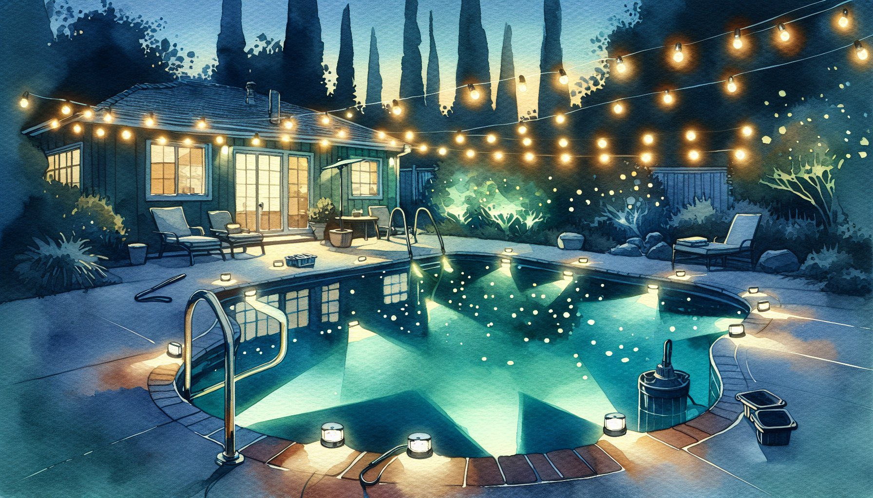 DIY guide for installing energy-efficient LED pool lights, enhancing backyard lighting and pool maintenance tips.