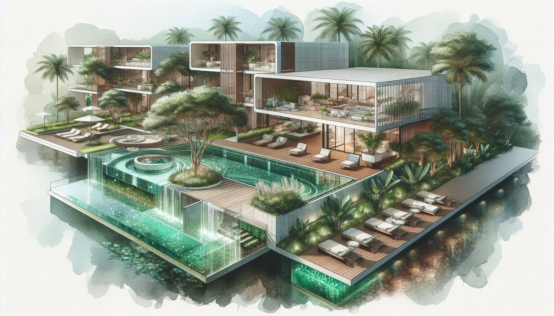 Inground pool design trends for 2025 featuring eco-friendly materials, smart technology, and luxury hydrotherapy features.