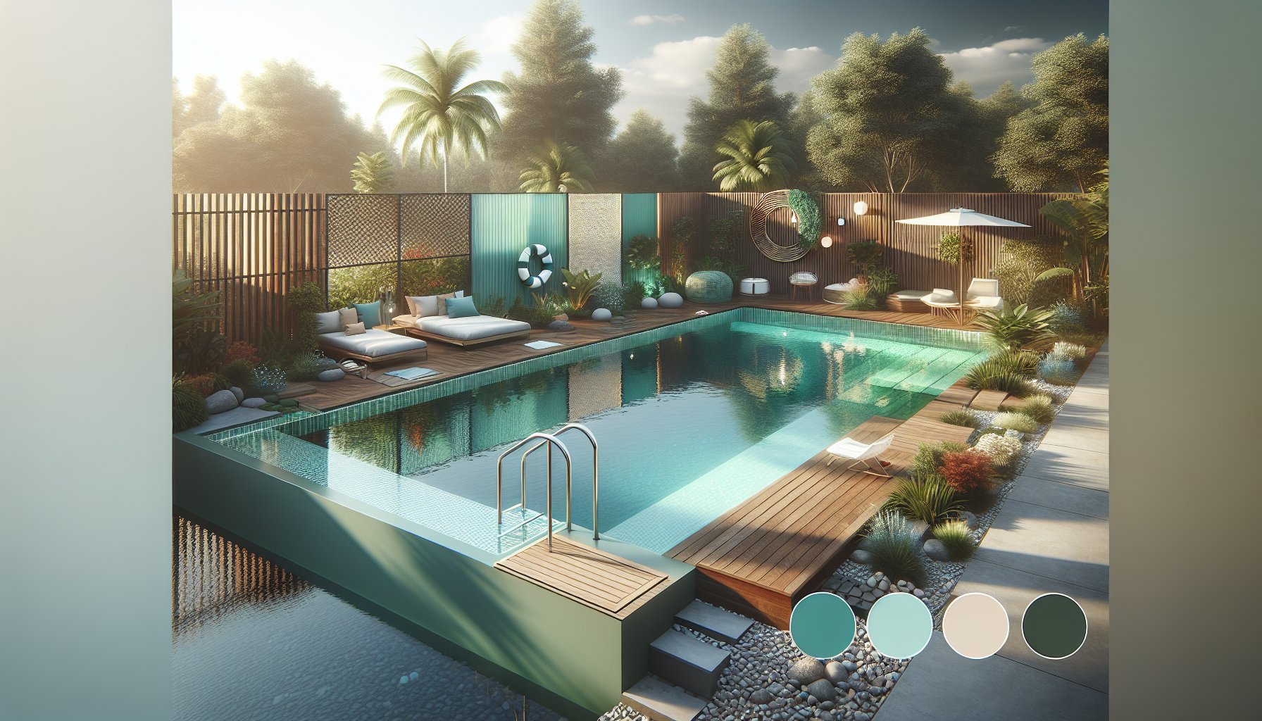 Affordable custom pool designs blending style and eco-friendly features for a personalized backyard oasis on a budget.