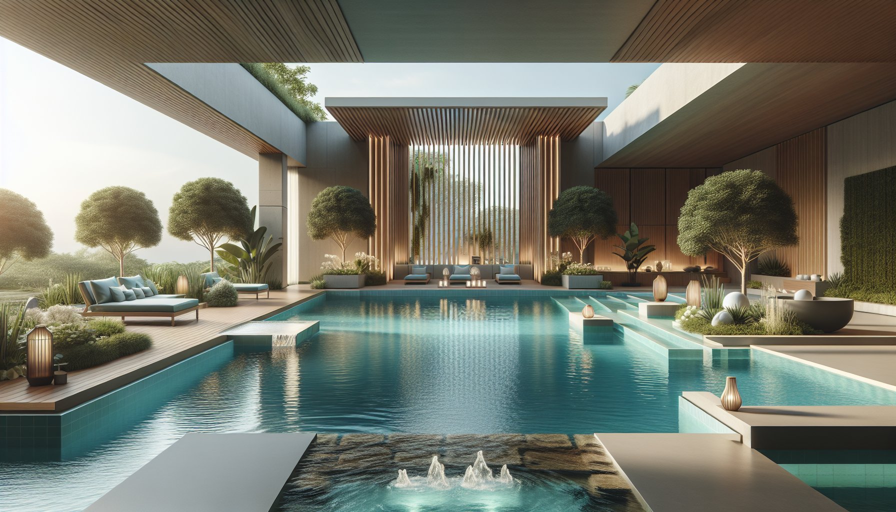 7 unique custom pool design trends for 2025, featuring eco-friendly designs, smart technology, infinity edges, and biophilic elements.