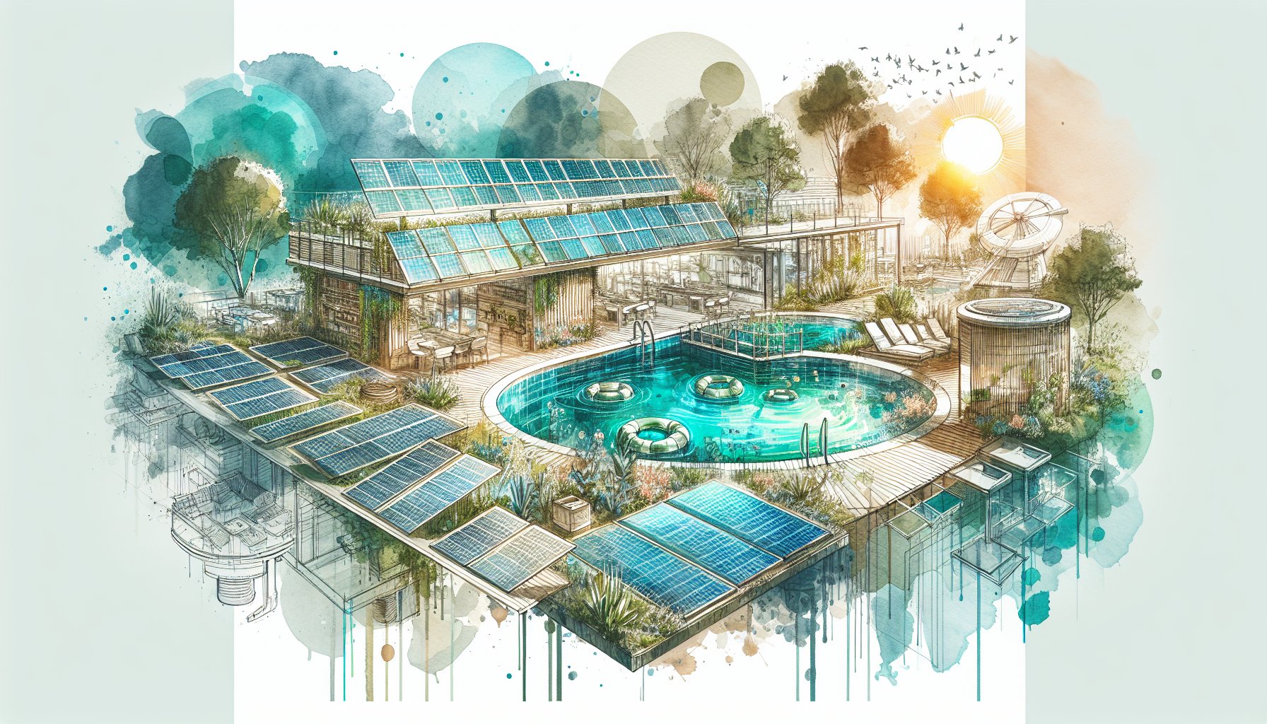 Nine eco-friendly pool construction ideas featuring sustainable materials, solar systems, natural filtration, and biophilic designs.