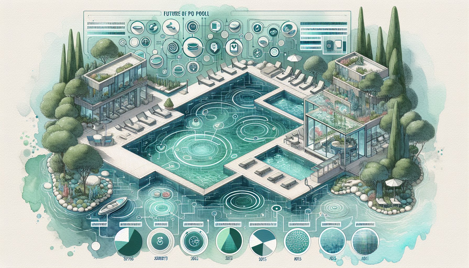 Explore 7 innovative pool designs for 2025, featuring infinity edges, eco-friendly features, and smart technology.