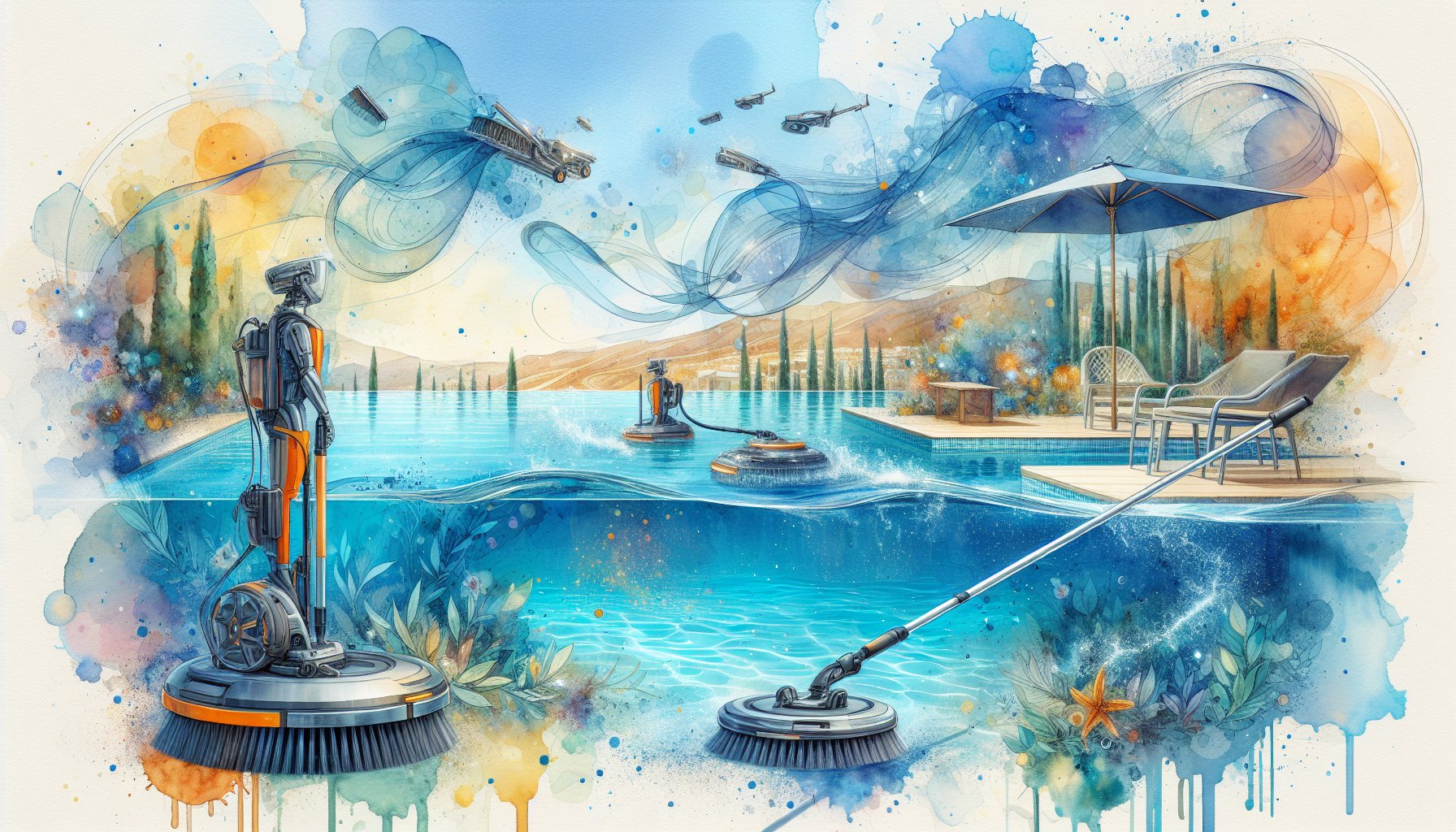 Top pool cleaning accessories for crystal clear water, featuring robotic vacuums and Clorox Pool app maintenance tips.