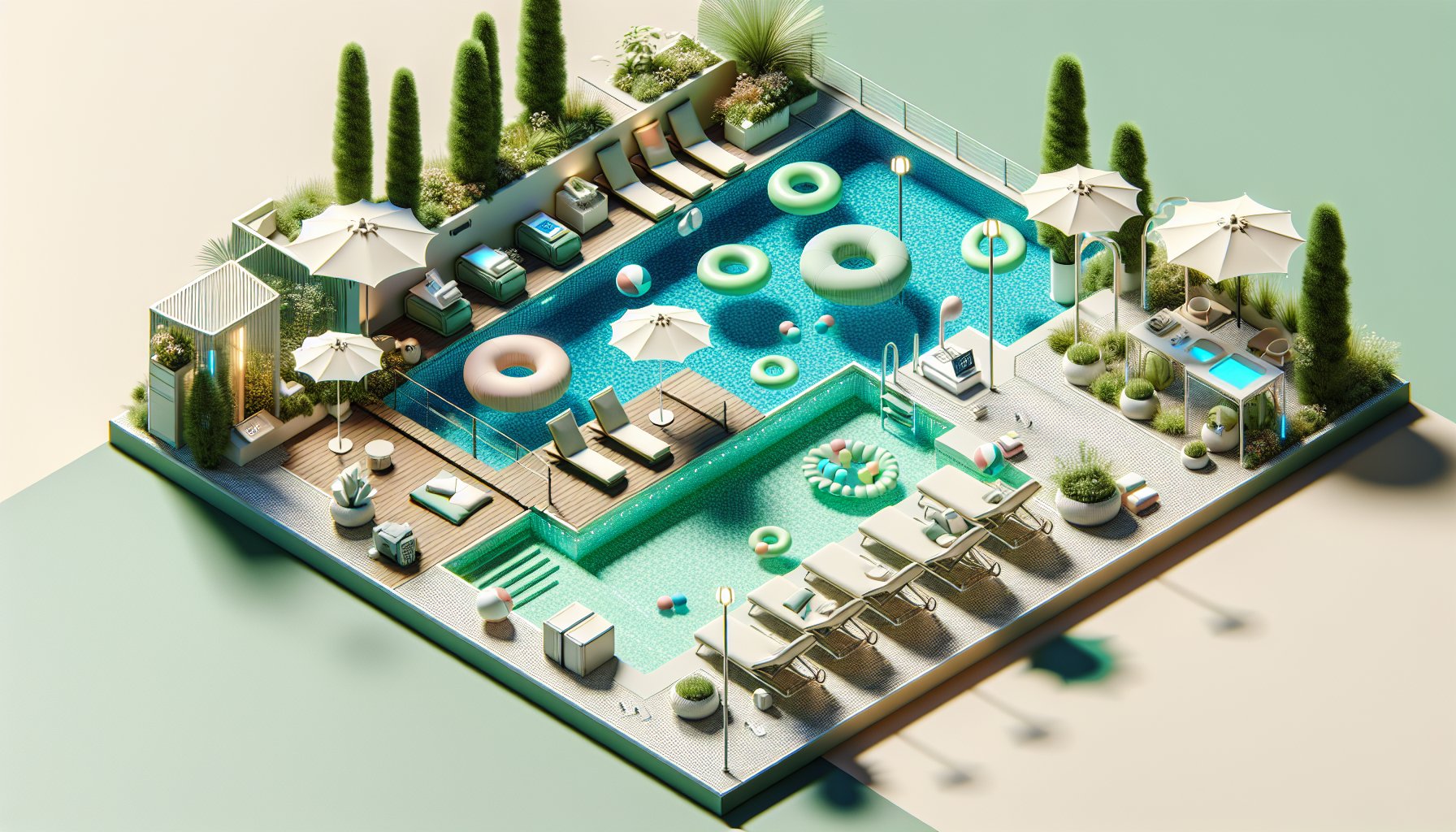 Choosing the best pool accessories for your in-ground pool: stylish, smart technology, and eco-friendly options.