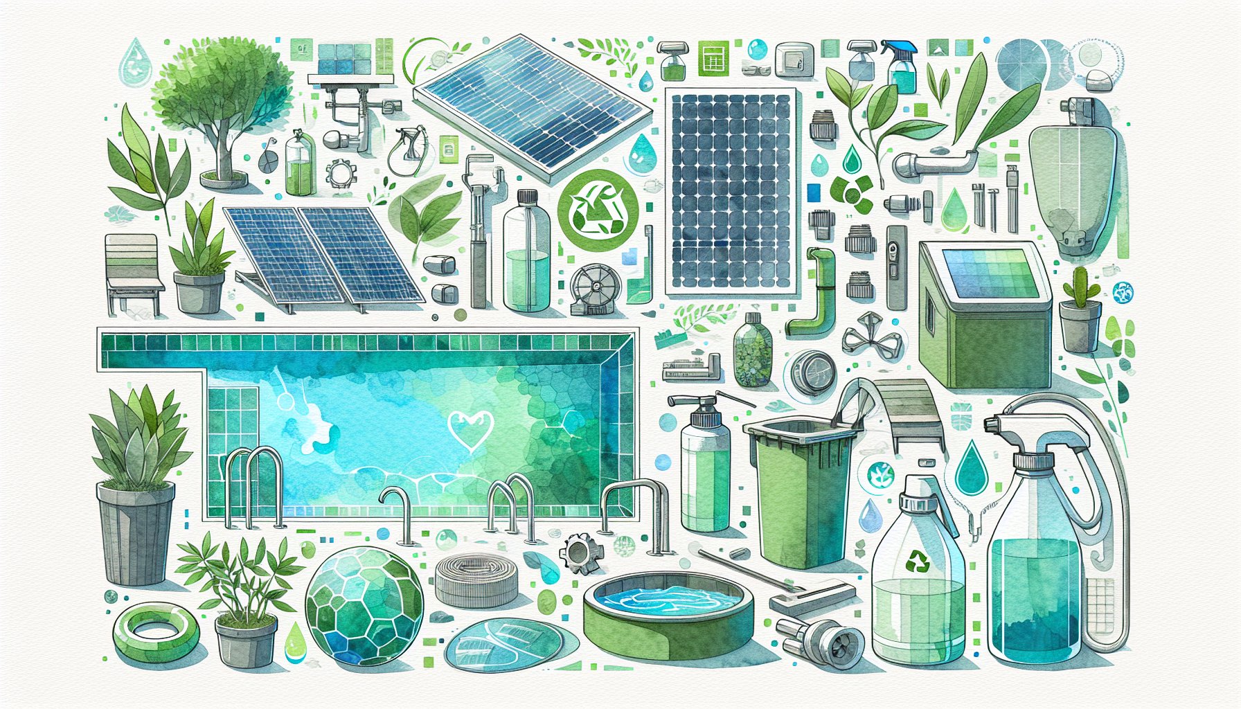 Top 10 eco-friendly pool accessories for 2025, featuring solar-powered products and biodegradable chemicals for sustainable solutions.
