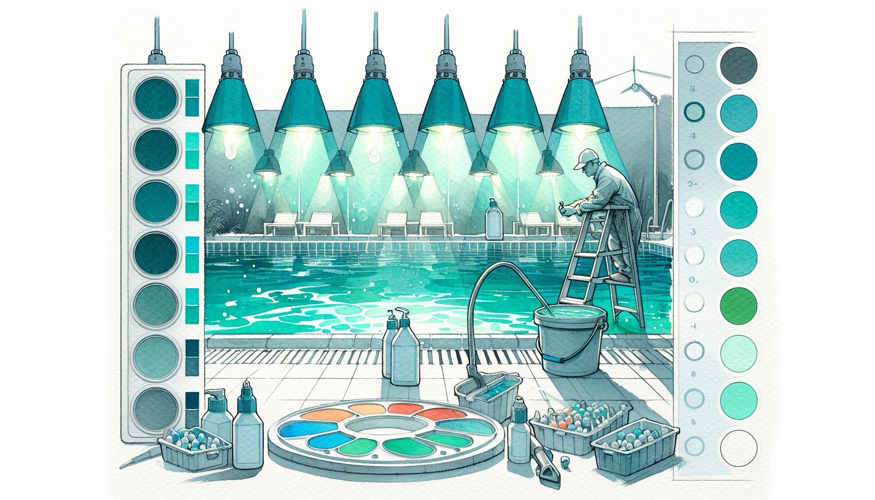 Guide to maintaining LED pool lights with eco-friendly cleaning for safety, aesthetics, and longevity through routine inspections.