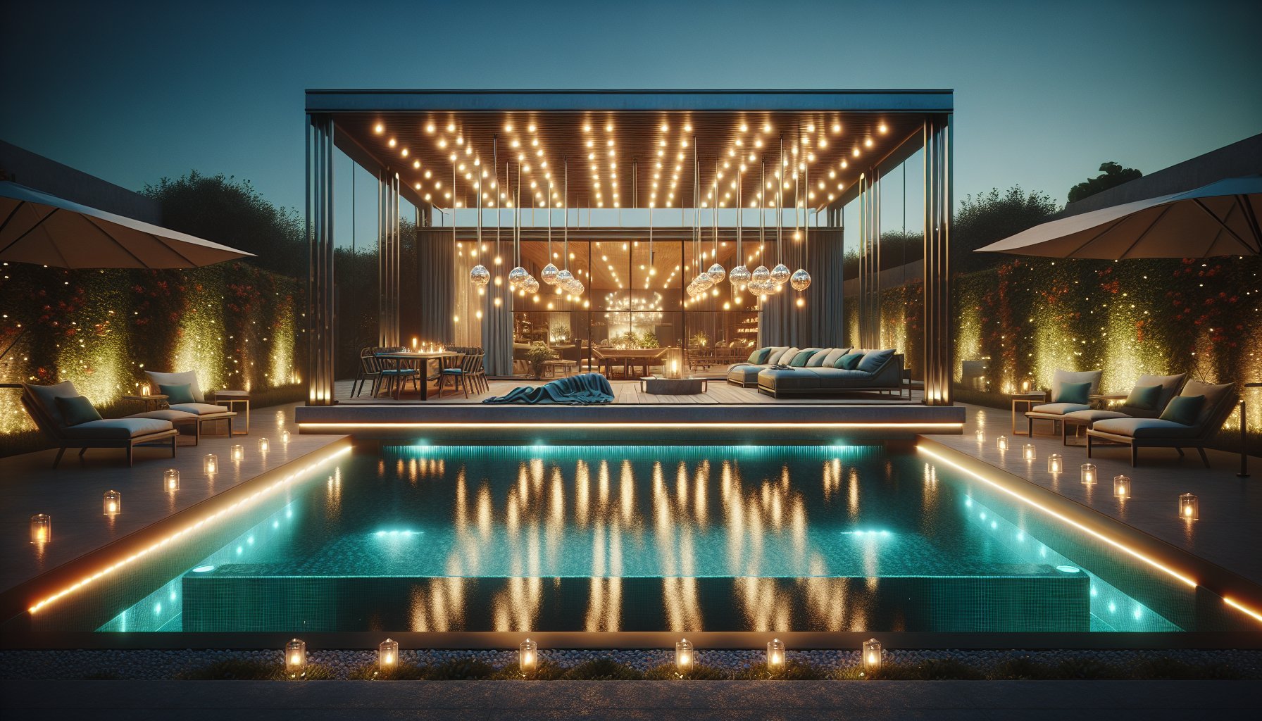 Luxurious LED pool lighting enhances ambiance and safety, perfect for gatherings and celebrations in 2025.