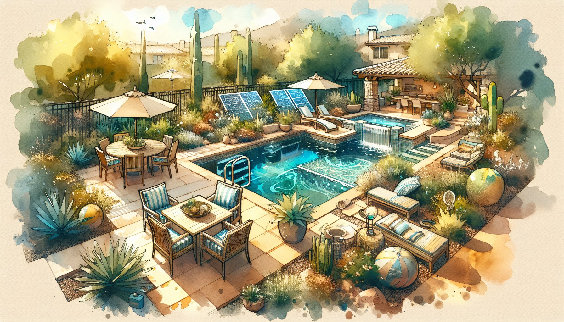 Dream pool design consultation for a Tucson backyard oasis with sustainable solutions and personalized outdoor living by Carson Outdoor Living.