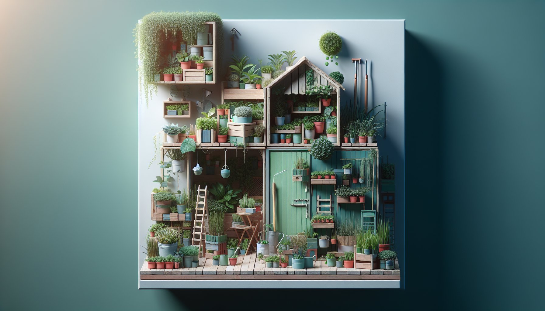 Creative small-space gardening ideas featuring miniature gardens, vertical gardening, and upcycled materials for eco-friendly solutions.