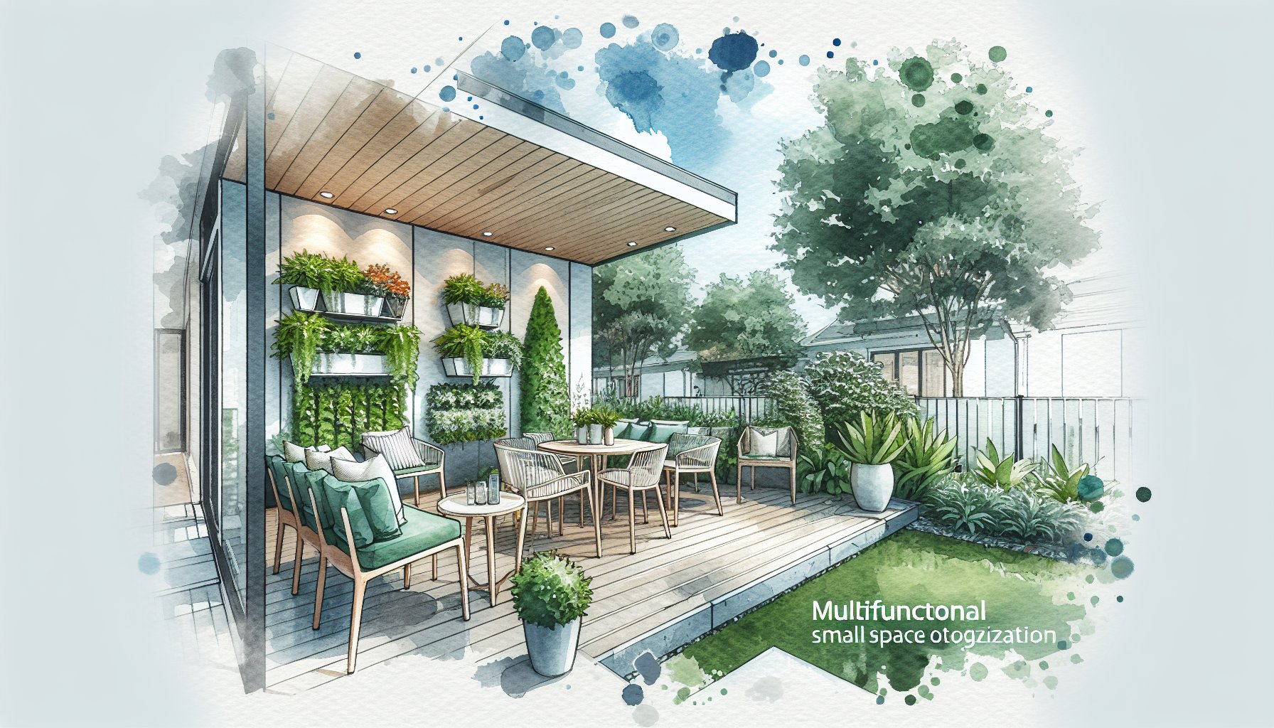 Patio design tips for compact areas featuring vertical gardening, multifunctional furniture, and small space optimization.