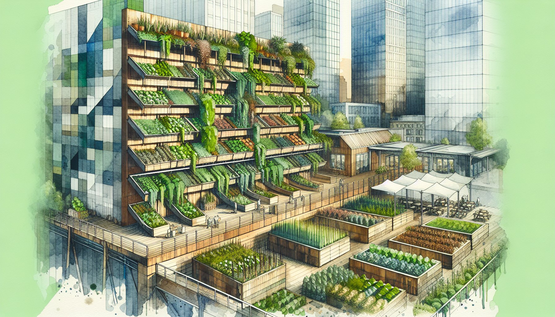 Custom planting beds for small urban gardens, featuring vertical gardening and modular raised beds for sustainable gardening.