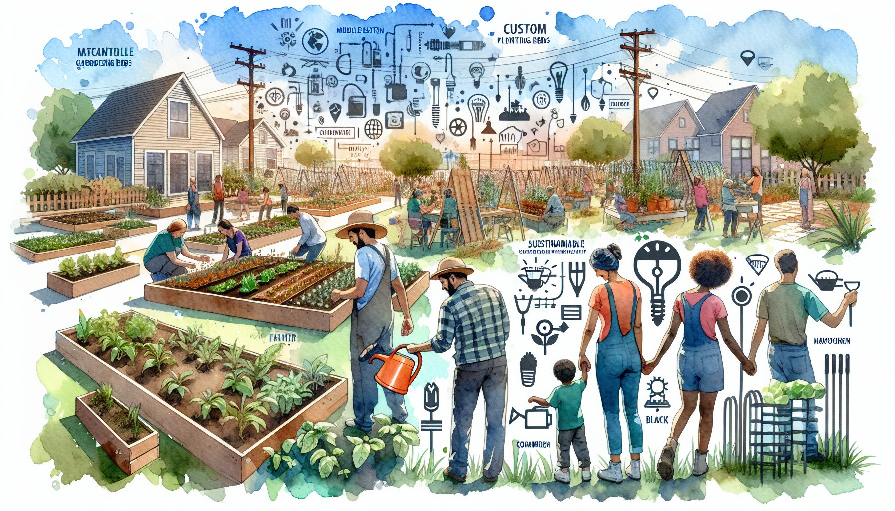 DIY custom planting beds tutorial for creative family gardening projects and sustainable irrigation solutions.