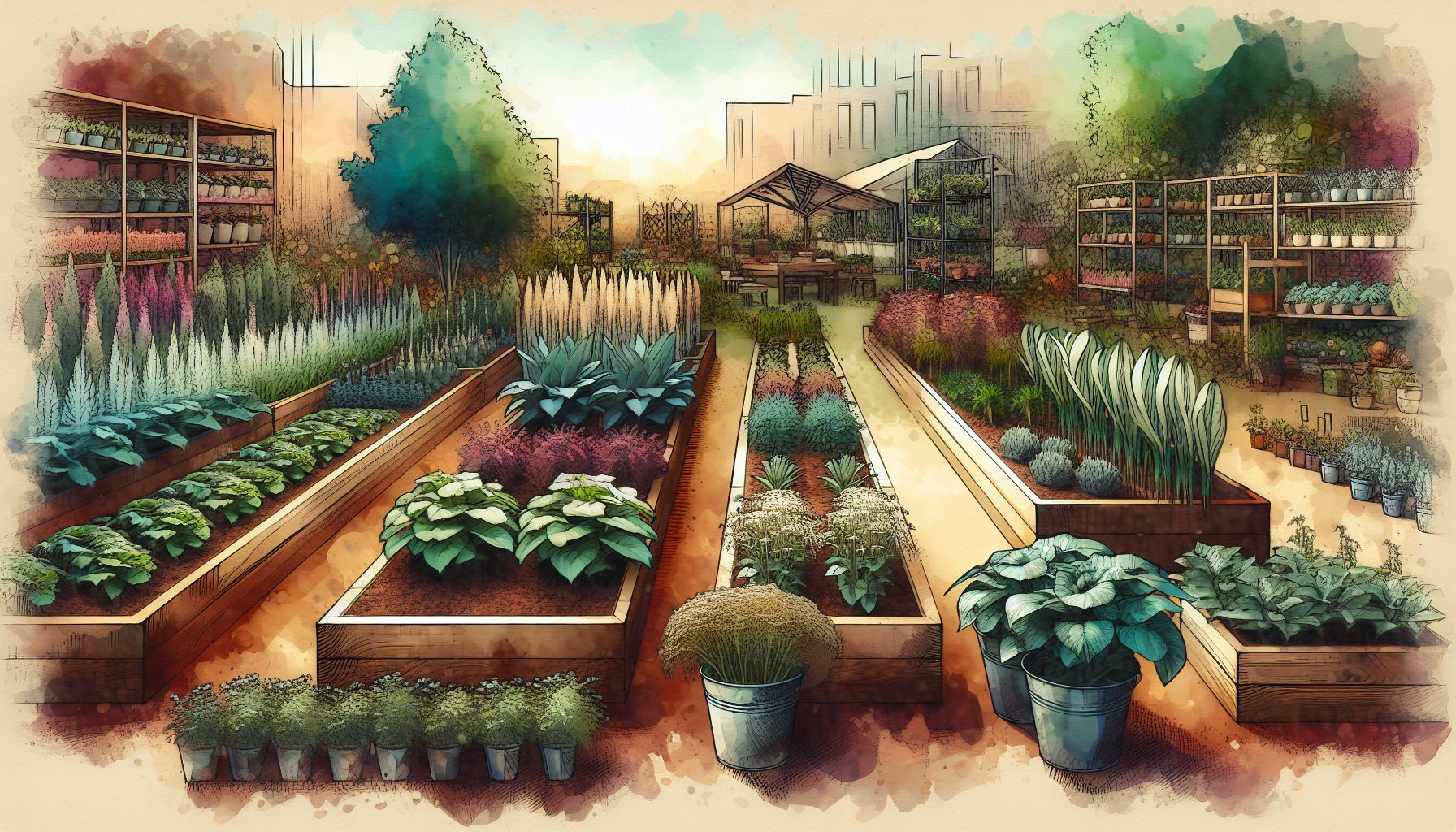 Custom planting beds with creative designs, featuring sustainable gardening tips for optimal soil health and plant growth.