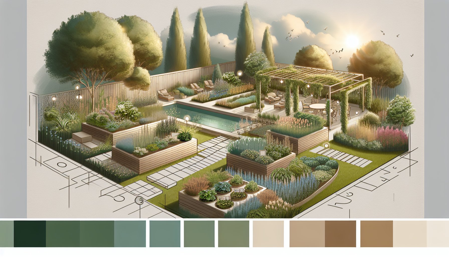 Custom planting beds designed with PlantTAGG technology for sustainable gardening and personalized garden spaces.