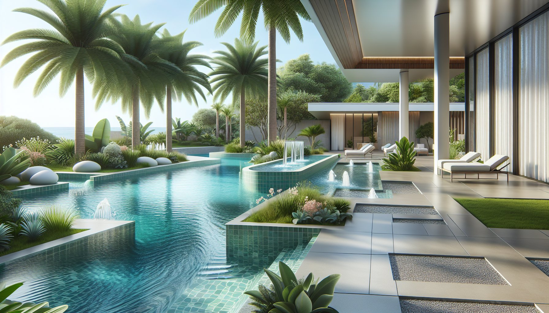 10 essential elements for stunning poolscape design: smart technology, water features, eco-friendly materials, and outdoor spaces.