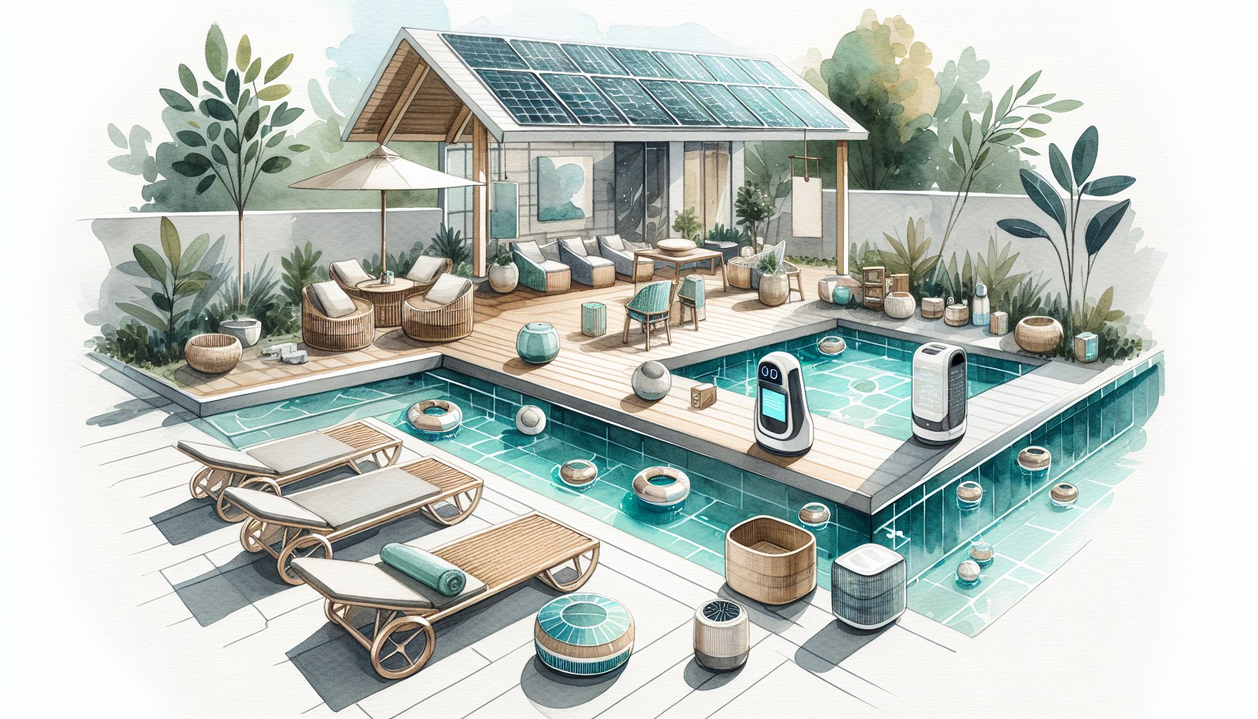 Trendy poolscape accessories for 2025: personalized, eco-friendly, smart tech for luxury outdoor living and sustainable design.