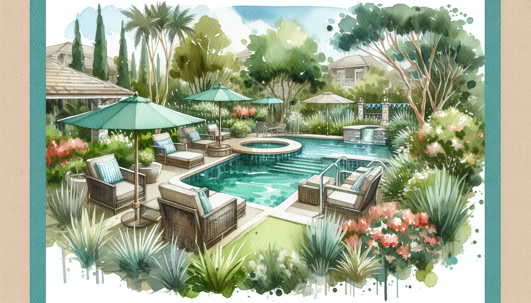 20 essential outdoor living accessories for a stunning poolscape design and safe, stylish backyard oasis.