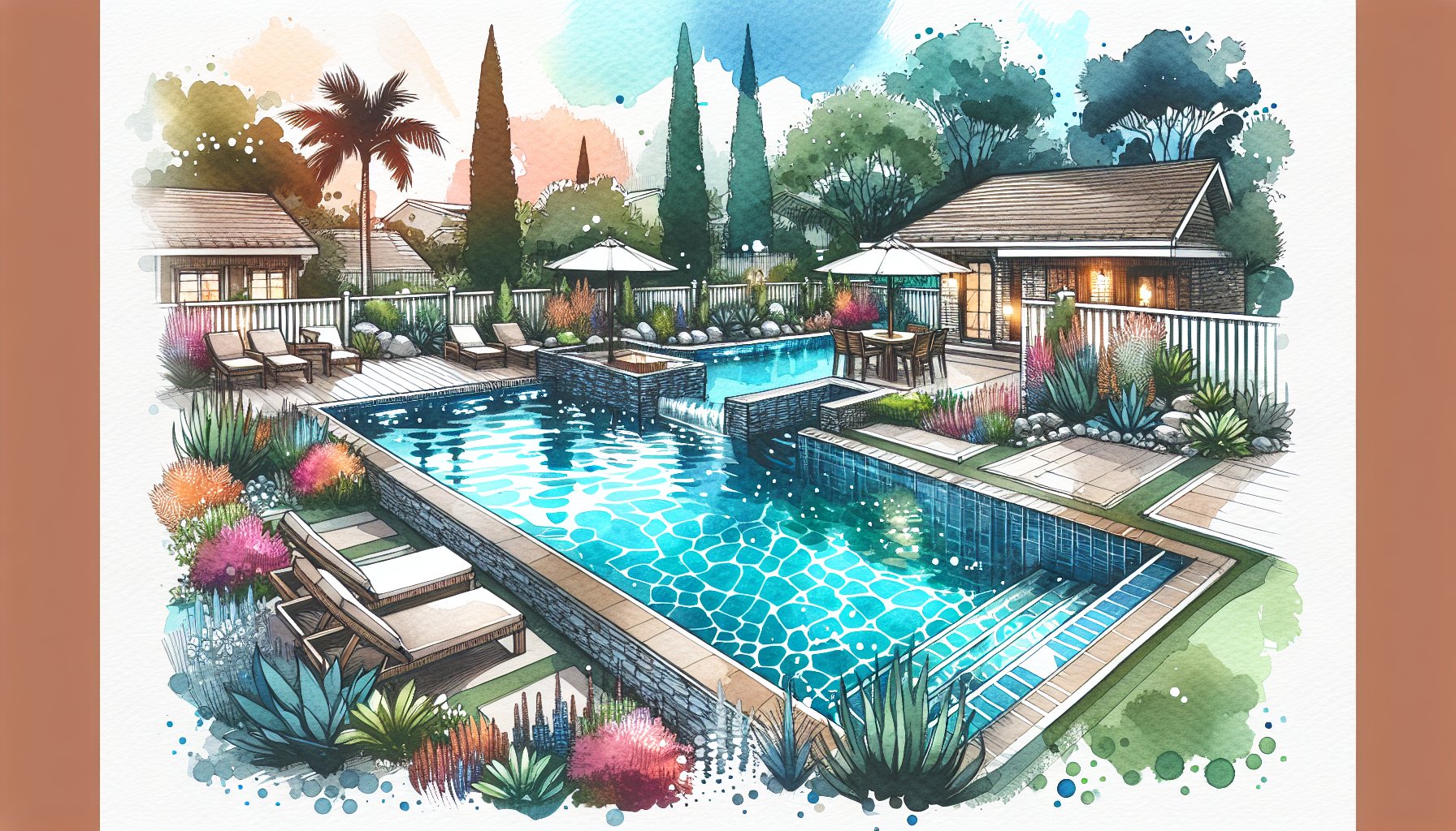 Step-by-step guide for homeowners on poolscape design, budget planning, landscaping, and safety regulations for a backyard oasis.