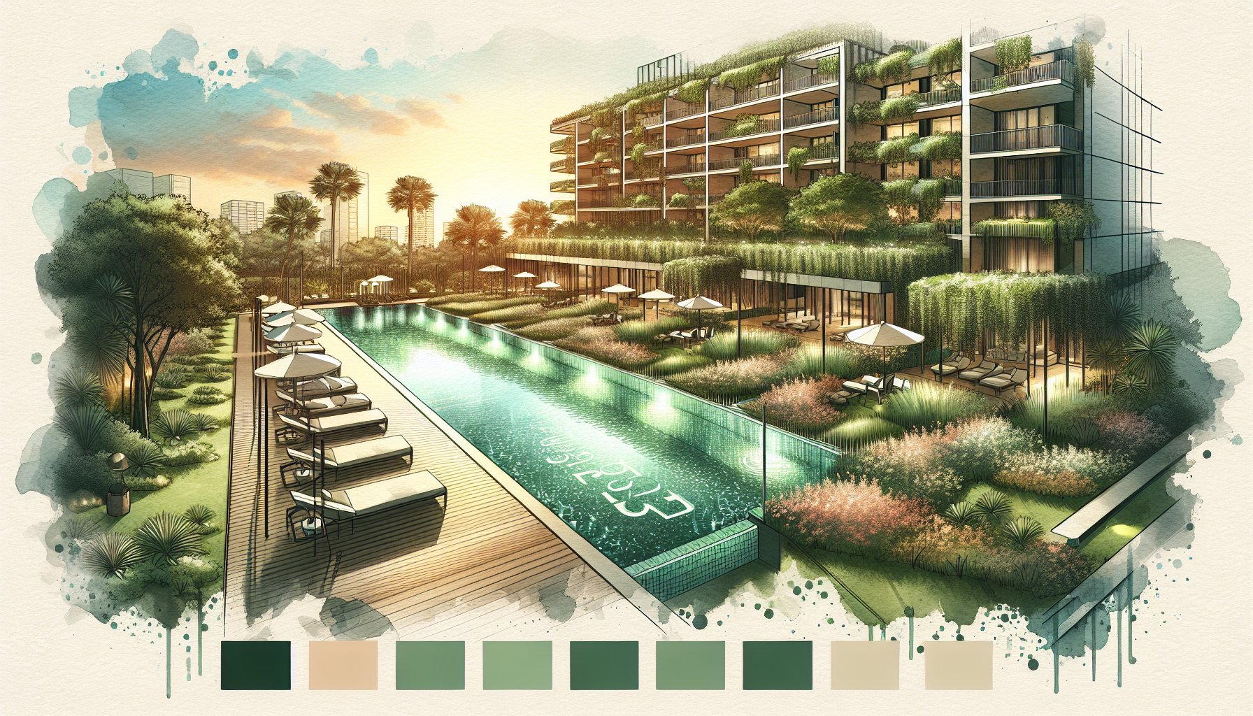 Luxurious poolscape design concepts for creating an outdoor oasis with smart technology and sustainable landscaping features.