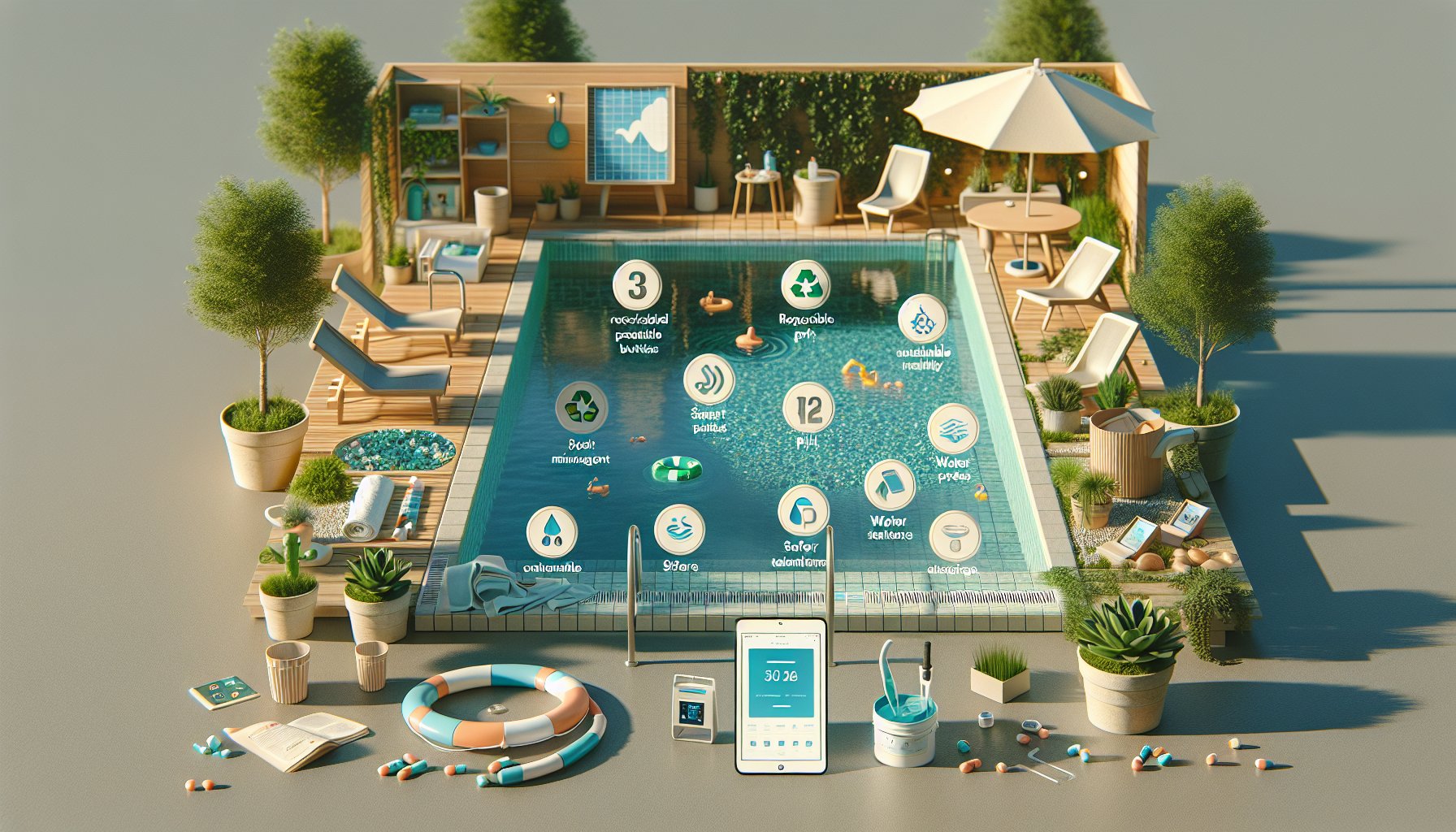 Pool construction and maintenance tips for longevity, safety, and eco-friendly practices using smart technology and water management.