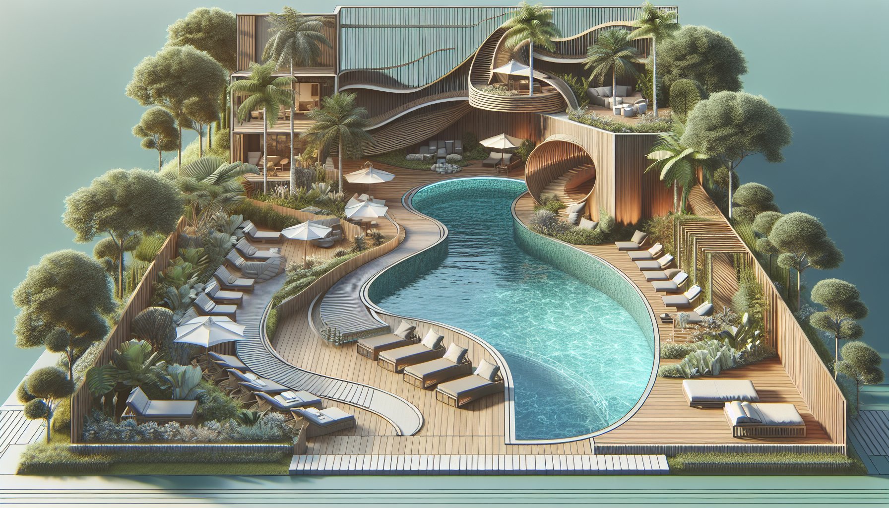 Innovative pool construction ideas for sustainable outdoor living spaces with smart technology and unique designs.