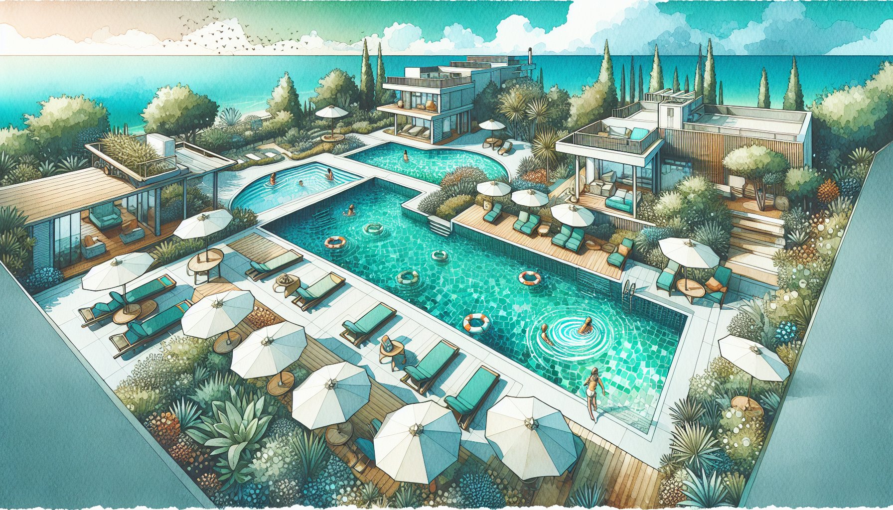 Guide to selecting eco-friendly pool materials, comparing concrete vs fiberglass, and ensuring slip-resistant surfaces.