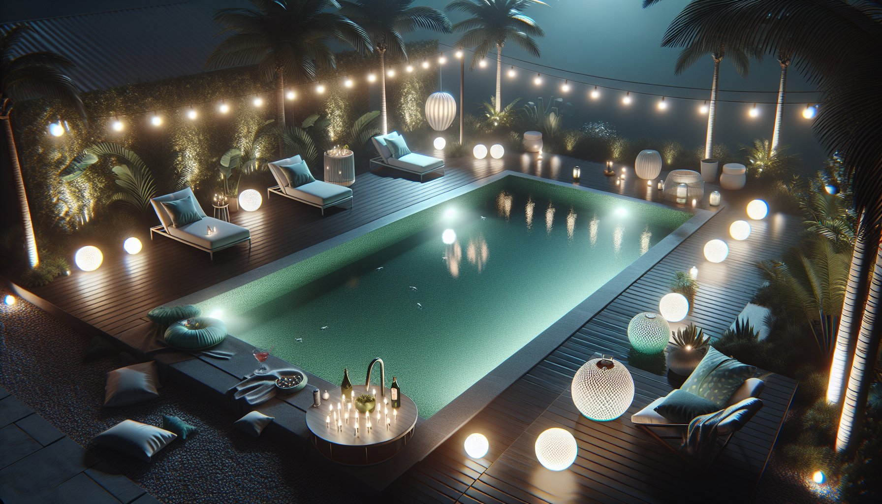 Creative LED pool lighting ideas showcasing color psychology and DIY decor for ambient, weather-resistant solutions.
